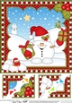 Christmas Snowball Sam 8 x 8 Scalloped Corner Topper
