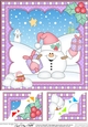 Christmas Snowball Sam 8 x 8 Scalloped Corner Topper