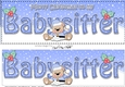 Large DL Merry Christmas BABYSITTER 3D decoupage with Livvy Bear