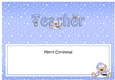 Large DL Merry Christmas TEACHER insert with Livvy Bear