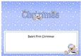 Large DL BABYS 1st CHRISTMAS insert with Livvy Bear
