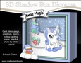3D Christmas Diorama Shadow Box Card Mini Kit - Cute Little Unicorn