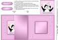 Cute Christmas Penguin - No-Hole Fold Back Card