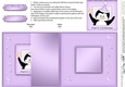 Cute Christmas Penguin - No-Hole Fold Back Card