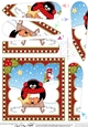 Christmas Penguin Fan Pyramage Topper