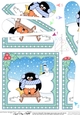 Christmas Penguin Fan Pyramage Topper