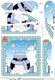 Christmas Penguin Fan Pyramage Topper