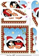 Christmas Penguin Fan Pyramage Topper