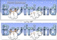 Large DL Merry Christmas BOYFRIEND 3D decoupage with Tartan Snowball Sam