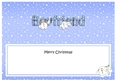Large DL Merry Christmas BOYFRIEND insert with Tartan Snowball Sam