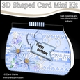 3D Shaped Card Kit - A Touch of Elegance Flowers, Lace & Pearls Clutch Bag