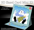 3D Easel Card Mini Kit - Christmas Snowman Rio has an Xmas Tree