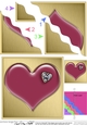 Romantic Enamel Heart with a Diamond - Wavy Corner side stacker Topper