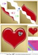 Romantic Enamel Heart with a Diamond - Wavy Corner side stacker Topper