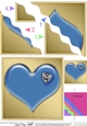 Romantic Enamel Heart with a Diamond - Wavy Corner side stacker Topper