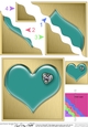 Romantic Enamel Heart with a Diamond - Wavy Corner side stacker Topper