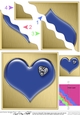 Romantic Enamel Heart with a Diamond - Wavy Corner side stacker Topper