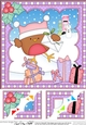Christmas 8 x 8 Scalloped Corner Topper - Bobbin Robin has a Letter for Santa