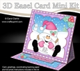 3D Easel Card Mini Kit - Christmas Snowball Sam has a Letter for Santa