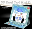 3D Easel Card Mini Kit - Christmas Snowball Sam has a Letter for Santa