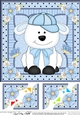 8 x 8 Cute Little Lamb Scalloped Corner Topper