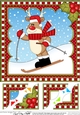 Christmas Rudolph 8 x 8 Scalloped Corner Topper