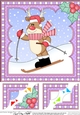 Christmas Rudolph 8 x 8 Scalloped Corner Topper
