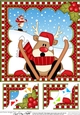 Christmas Rudolph 8 x 8 Scalloped Corner Topper