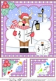 Christmas Rudolph 8 x 8 Scalloped Corner Topper