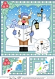 Christmas Rudolph 8 x 8 Scalloped Corner Topper