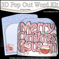 3D Pop Out Christmas Word Card Kit - Merry Christmas COUSIN with Bobbin Robin