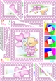 Hunney Bear Rosie has Pretty Balloons - Twisted Spiral Side Stacker