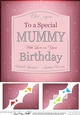8 x 8 Birthday MUMMY Champers Label Scalloped corner Topper