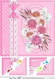 A Touch of Elegance Flowers, Pearls and Lace 8 x 8 Scalloped Corner Topper