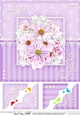 A Touch of Elegance Flowers, Pearls and Lace 8 x 8 Scalloped Corner Topper