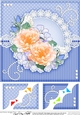 A Touch of Elegance Flowers, Pearls and Lace 8 x 8 Scalloped Corner Topper