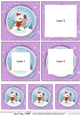Cute Christmas Teddy in a Snowy Round Window - Tunnel Topper