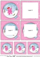 Cute Christmas Elephant in a Snowy Round Window - Tunnel Topper
