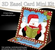 3D Easel Card Mini Kit - Christmas Snowman Oli reads an Xmas Story