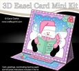 3D Easel Card Mini Kit - Christmas Snowman Oli reads an Xmas Story