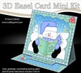3D Easel Card Mini Kit - Christmas Snowman Oli reads an Xmas Story