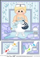8 x 8 Scalloped Corner Topper - Bathtub Buddies Young Boy