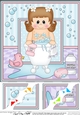 8 x 8 Scalloped Corner Topper - Bathtub Buddies Young Girl