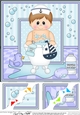 8 x 8 Scalloped Corner Topper - Bathtub Buddies Young Boy