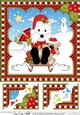 Christmas 8 x 8 Scalloped Corner Topper - Little Westie Dog
