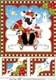 Christmas 8 x 8 Scalloped Corner Topper - Little Spotty Dog
