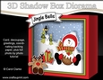 3D Christmas Diorama Shadow Box Card Mini Kit - Snowman Rio has an Xmas Pudding