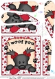 Fan Pyramage Topper - Love, Romance, Valentine- Little Scottie Dog