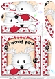 Fan Pyramage Topper - Love, Romance, Valentine- Little Westie Dog