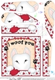 Fan Pyramage Topper - Love, Romance, Valentine- Little English Bull Dog Terrier